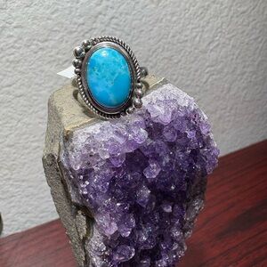 Blue Mohave Turquoise Adjustable Ring